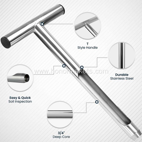 Hot Sale soil sampling tools T-Style Handle Soil Sampler Probe Stainless Steel Tubular soil remover Test Kits